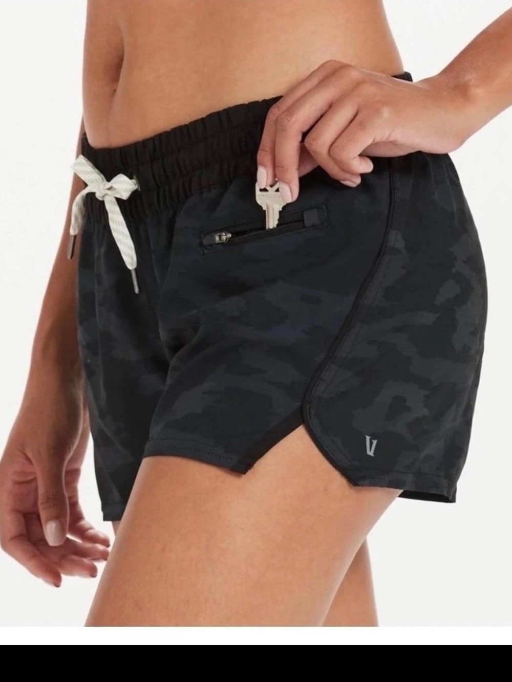 Vuori Black Camo Clementine Medium Shorts